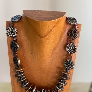 Copper and Silver Metal Necklace